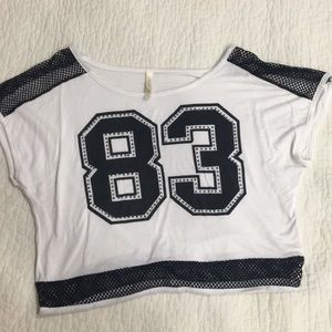 Slight Cropped “83” shirt